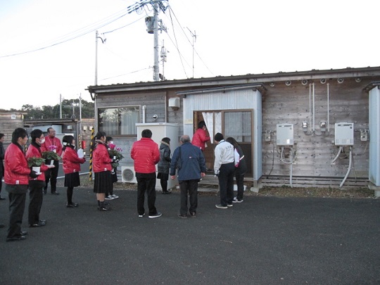 仮設住宅訪問の様子