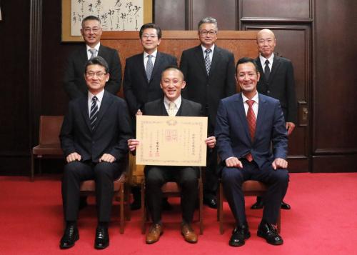 知事伝達式参加者の集合写真