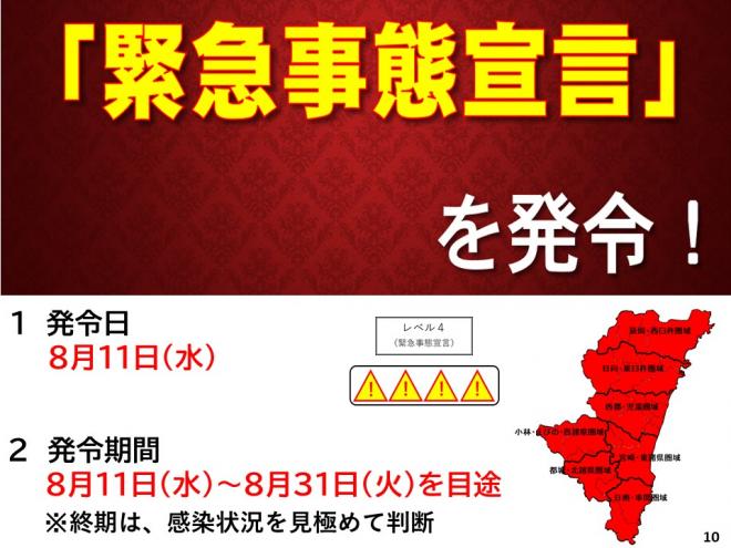 「緊急事態宣言」を発令の図