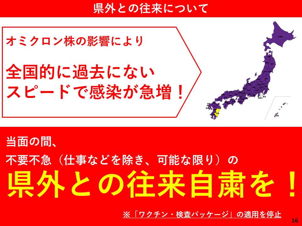 県外との往来について