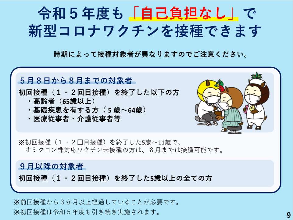 令和5年度も「自己負担なし」で新型コロナワクチンを接種できます